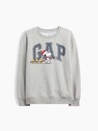 Gap Factory Gapkids Peanuts Relaxed X-mas Logo Sweatshirt In Snoopy Scarf