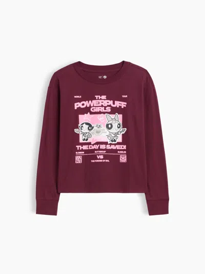 Gap Factory Gapkids The Powerpuff Girls' Relaxed Graphic T-shirt In Tuscan Red
