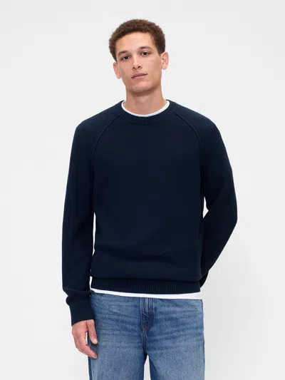 Gap Factory Garter Crewneck Sweater In Black