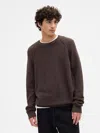Gap Factory Garter Crewneck Sweater In Brown