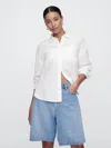Gap Factory Oversized Shirt In Poplin In White