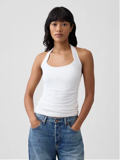 Gap Factory Halter Tank Top In White