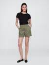 Gap Factory High Rise 4" Khaki Girlfriend Shorts In Green