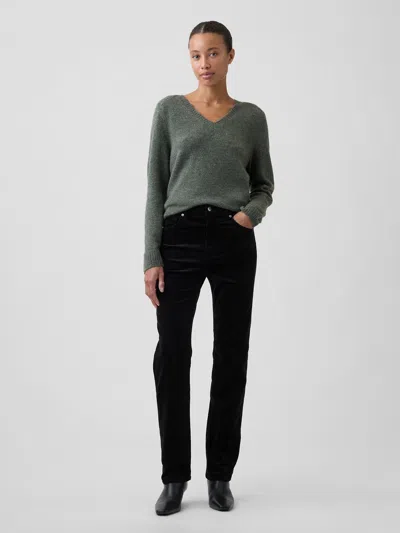 Gap Factory High Rise '90s Slim Straight Corduroy Pants In Black