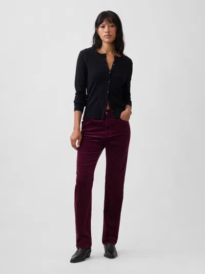 Gap Factory High Rise '90s Slim Straight Corduroy Pants In Tuscan Red