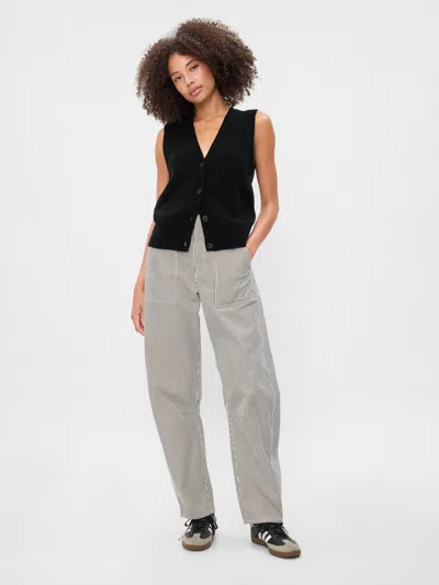 Gap Factory High Rise Barrel Khakis In Multi