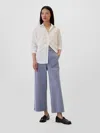Gap Factory High Rise Easy Stripe Wide-leg Khakis In Blue