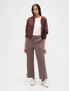 Gap Factory High Rise Easy Stripe Wide-leg Khakis In Brown