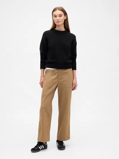 Gap Factory High Rise Easy Wide-leg Khakis In White