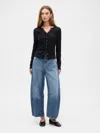 Gap Factory High Rise Horseshoe Crop Jeans In Blue