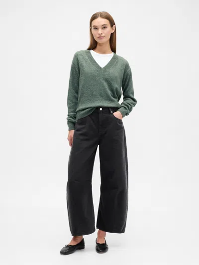 Gap Factory High Rise Horseshoe Crop Jeans In Green