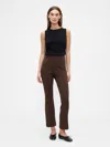 Gap Factory High Rise Ponte Flare Crop Pants In Brown