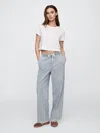 Gap Factory High Rise Pull-on Stripe Wide-leg Jeans In Multi