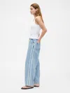 Gap Factory High Rise Pull-on Stripe Wide-leg Jeans In Multi