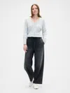 Gap Factory High Rise Pull-on Wide-leg Jeans In Black