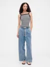 Gap Factory High Rise Pull-on Wide-leg Jeans In Blue