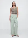Gap Factory High Rise Pull-on Wide-leg Utility Jeans In Green