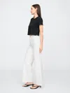 Gap Factory High Rise Studded Wide-leg Jeans In White