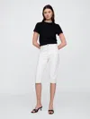 Gap Factory High Rise Vintage Slim Capri Jeans In White