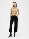 Gap Factory High Rise Wide-leg Crop Jeans In Black