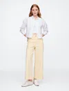 Gap Factory High Rise Wide-leg Crop Jeans In White