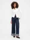 Gap Factory High Rise Wide-leg Jeans In Blue