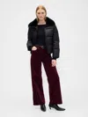 Gap Factory High Rise Wide-leg Velvet Pants In Red