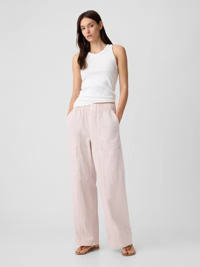 Gap Factory High Rise Wide-leg Utility Jeans In Rose