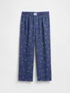 Gap Factory Kids 100% Recycled Flannel Football Pj Pants In Black
