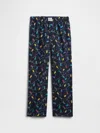 Gap Factory Kids 100% Recycled Flannel Pj Pants In Black