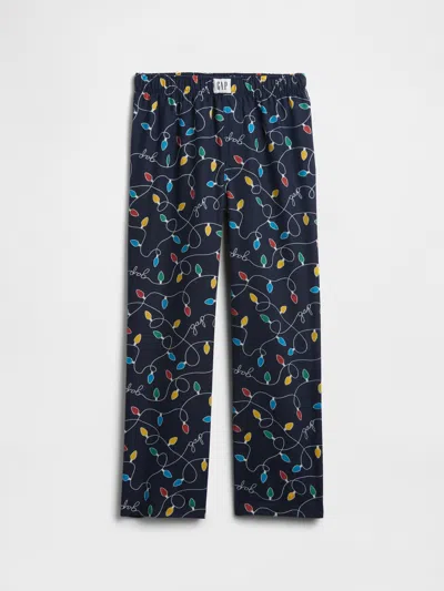 Gap Factory Kids 100% Recycled Flannel Pj Pants In Black