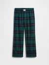 Gap Factory Kids 100% Recycled Flannel Pj Pants In Green