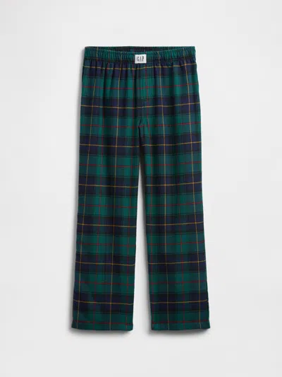 Gap Factory Kids 100% Recycled Flannel Pj Pants In Green