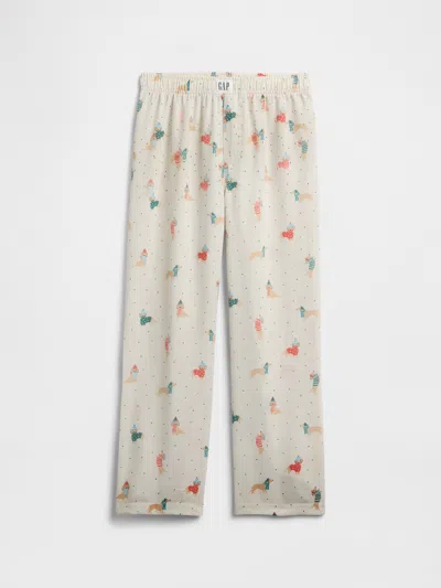 Gap Factory Kids 100% Recycled Flannel Pj Pants In Neutral