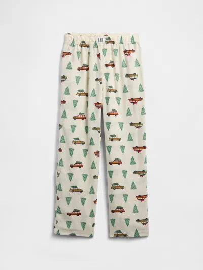 Gap Factory Kids 100% Recycled Flannel Pj Pants In Neutral
