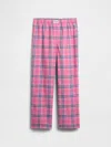 Gap Factory Kids 100% Recycled Flannel Pj Pants In Pink