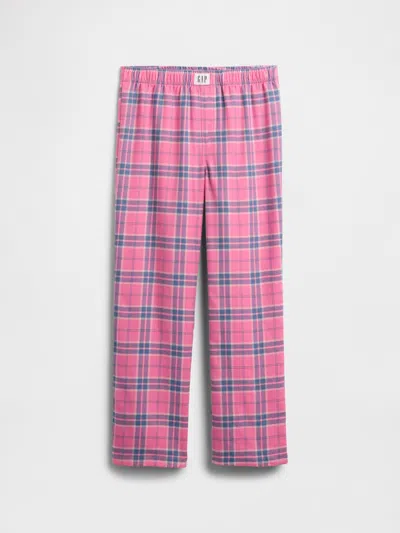 Gap Factory Kids 100% Recycled Flannel Pj Pants In Pink