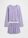 Gap Factory Kids 100% Recycled Henley Pj Set In Purple