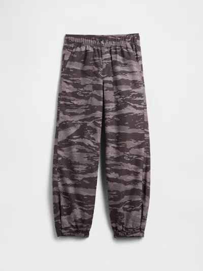 Gap Factory Kids 100% Recycled Jersey-lined Pull-on Pants In Brown