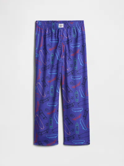 Gap Factory Kids 100% Recycled Skateboard Pj Pants In Blue