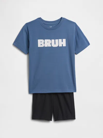 Gap Factory Kids 100% Recycled Sport Pj Set In Blue