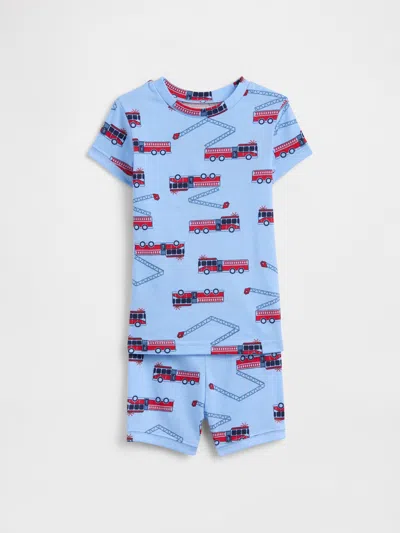 Gap Factory Kids & Babygap 100% Organic Cotton Fire Truck Pj Set In Multi