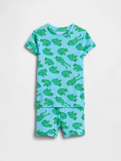 Gap Factory Kids & Babygap 100% Organic Cotton Frog Pj Set In Blue