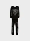 Gap Factory Kids & Babygap 100% Organic Cotton Glow-in-the-dark Pj Set In Black