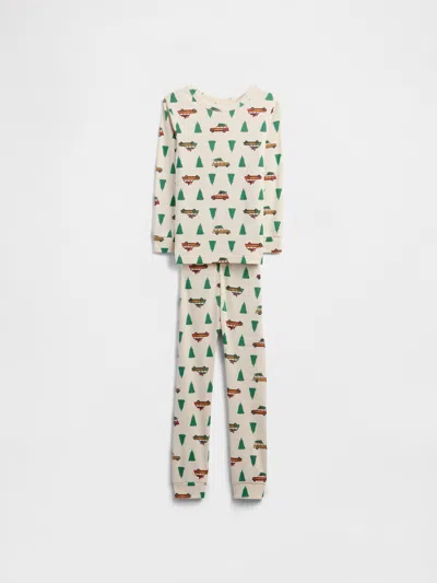 Gap Factory Kids & Babygap 100% Organic Cotton X-mas Tree Pj Set In Multi