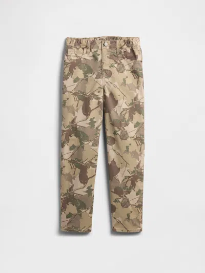 Gap Factory Kids Camo Relaxed Jeans In Gray