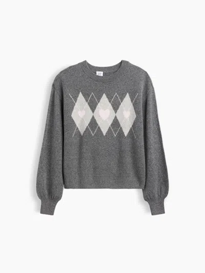 Gap Factory Kids Cashsoft Relaxed Crewneck Sweater In Gray