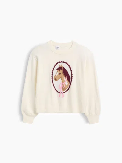 Gap Factory Kids Cashsoft Relaxed Crewneck Sweater In Neutral