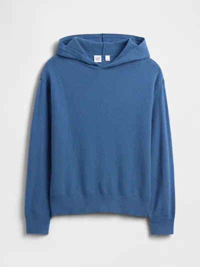 Gap Factory Kids Cashsoft Relaxed Hoodie In Blue