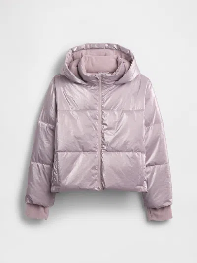 Gap Factory Kids Coldcontrol Max Shine Puffer Jacket In Purple